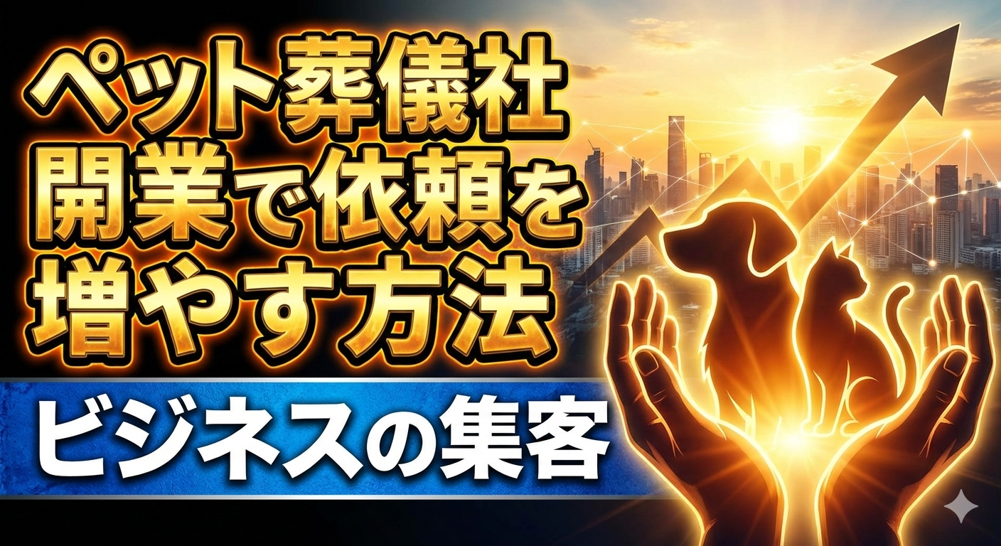 ペット葬儀社開業で依頼を増やす方法！ビジネスの集客